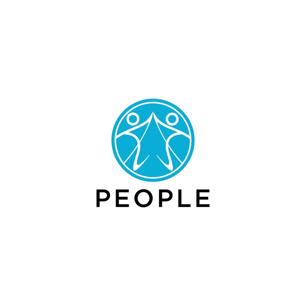 vecteur de conception d'icône de logo de personnes