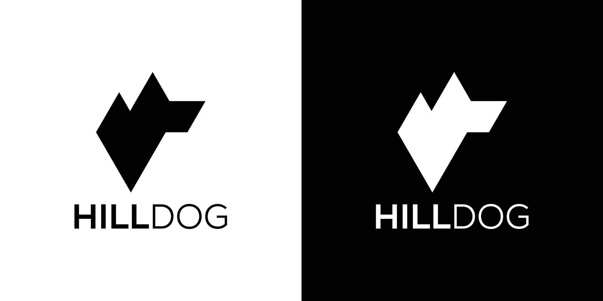 colline chien logo conception modèle vecteur
