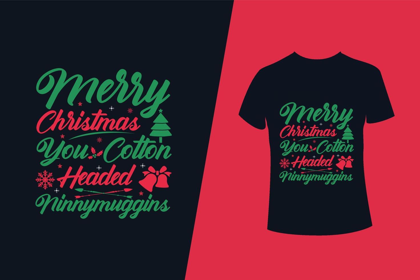 joyeux Noël T-shirt conception modèle pour Noël fête. bien pour salutation cartes, tee-shirts, tasses, et cadeaux. pour Hommes, femmes, et bébé Vêtements gratuit vecteur