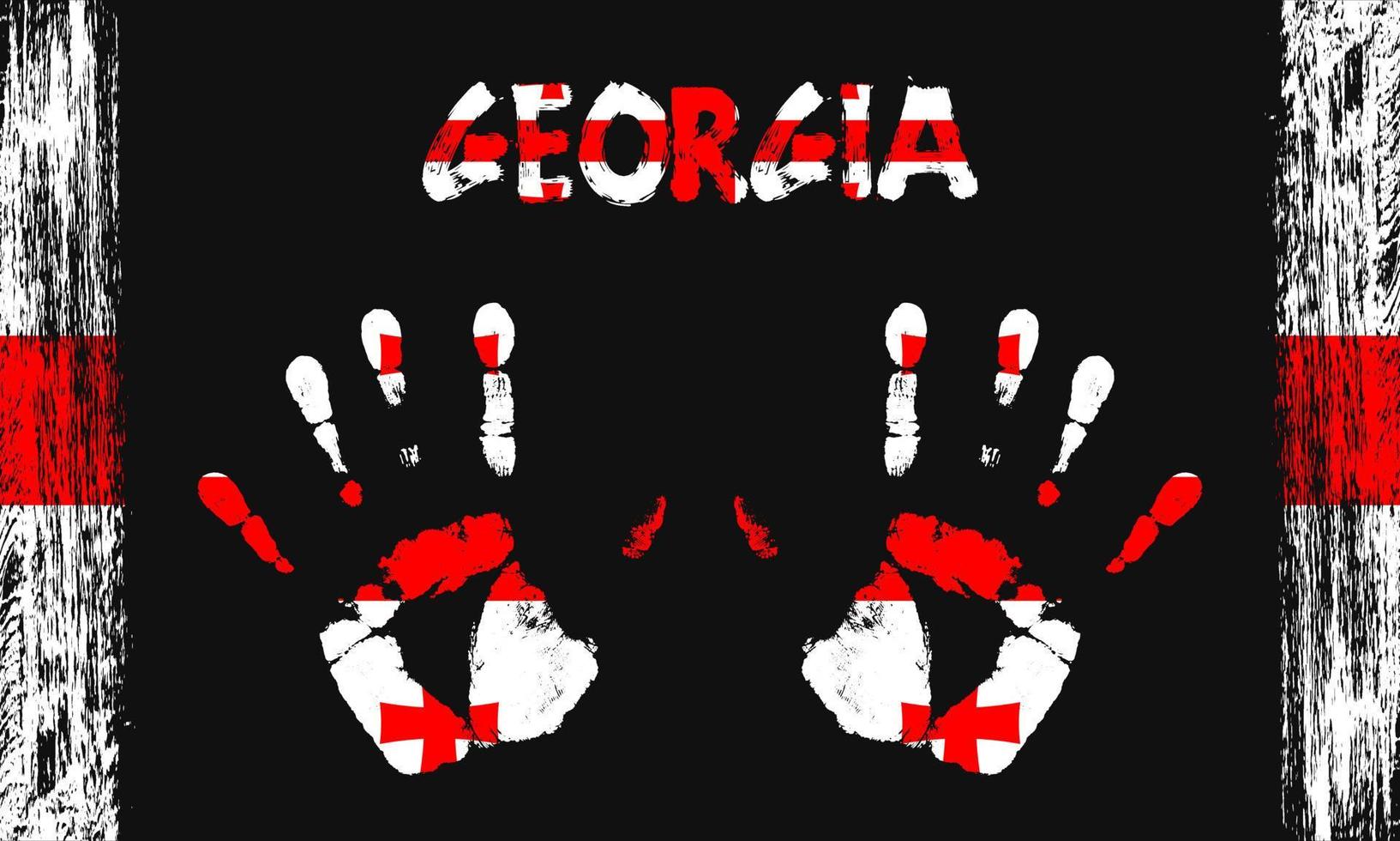 vecteur drapeau de Géorgie avec une paume