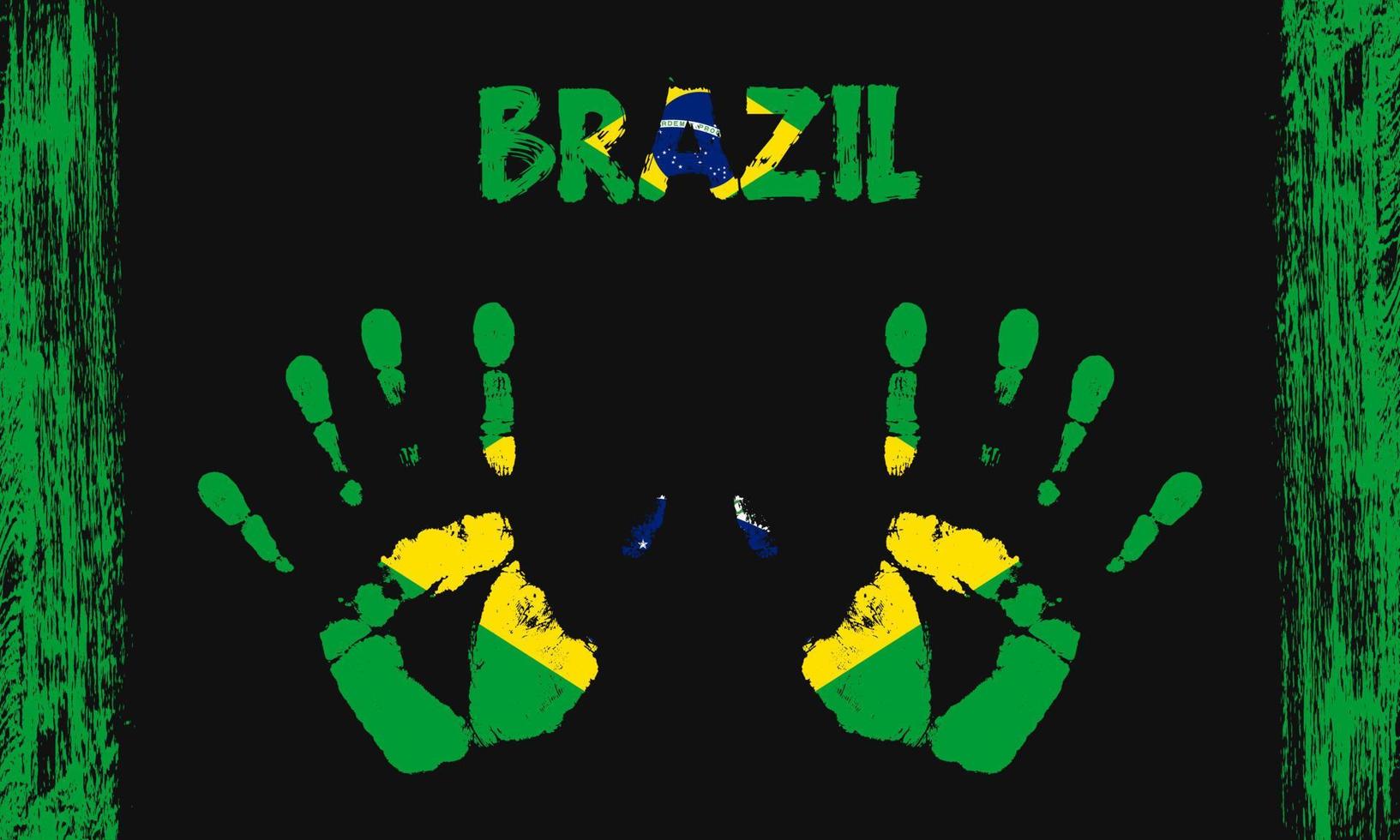 vecteur drapeau de Brésil avec une paume