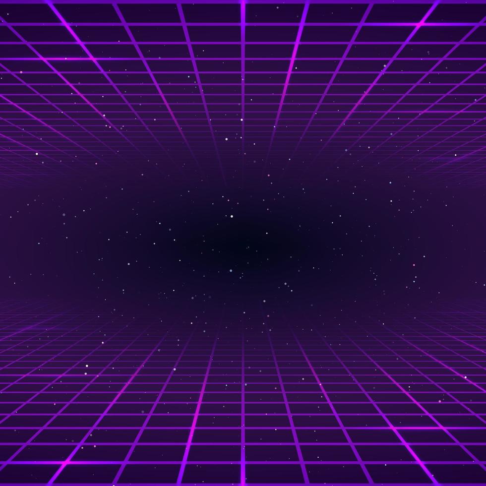 rétro style Contexte. laser des rayons purpura couleur. cosmique ou univers infini. vecteur illustration