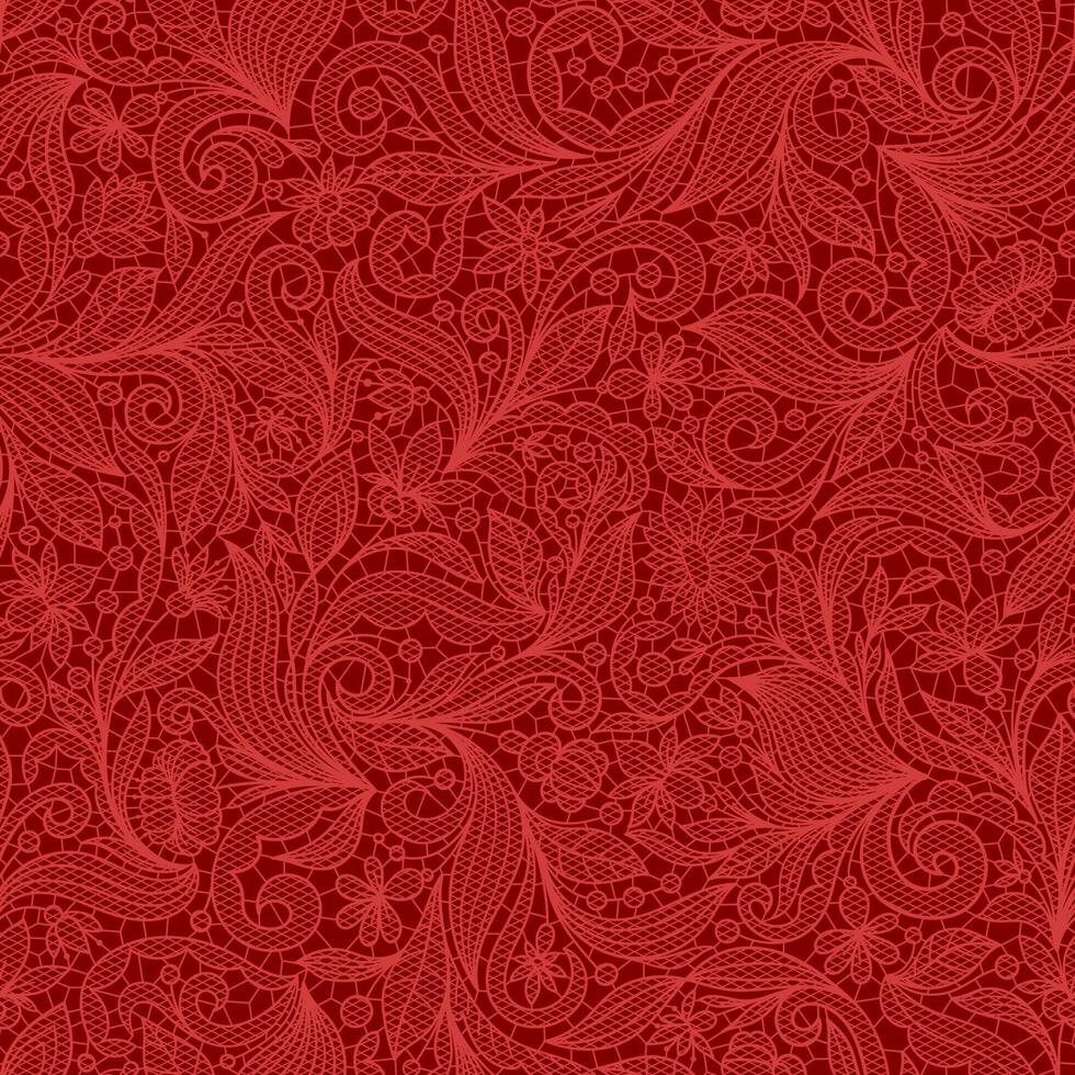 rouge vecteur sans couture Contexte avec floral dentelle