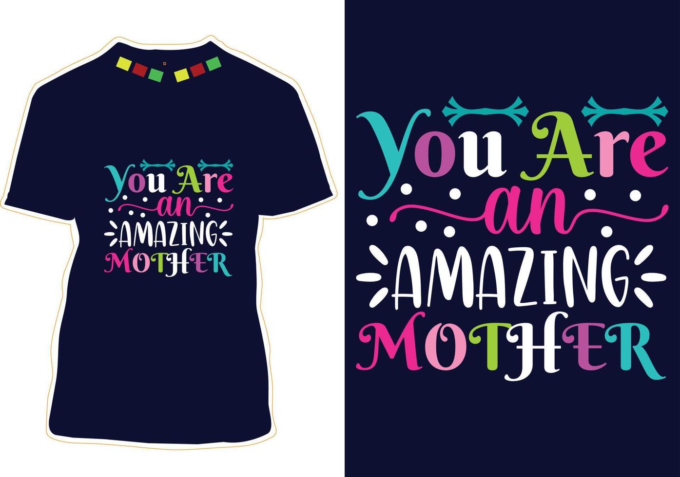 conception de t-shirt fête des mères vecteur