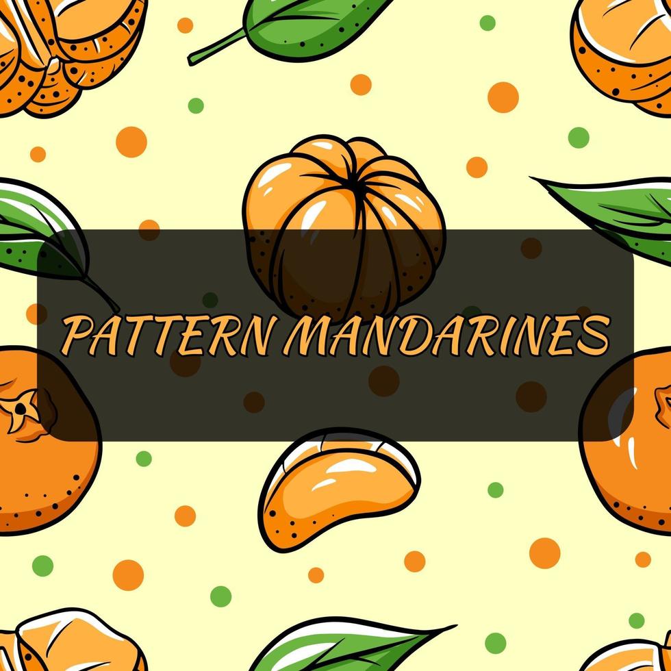 fond transparent avec des mandarines. Vector illustration pour votre conception.