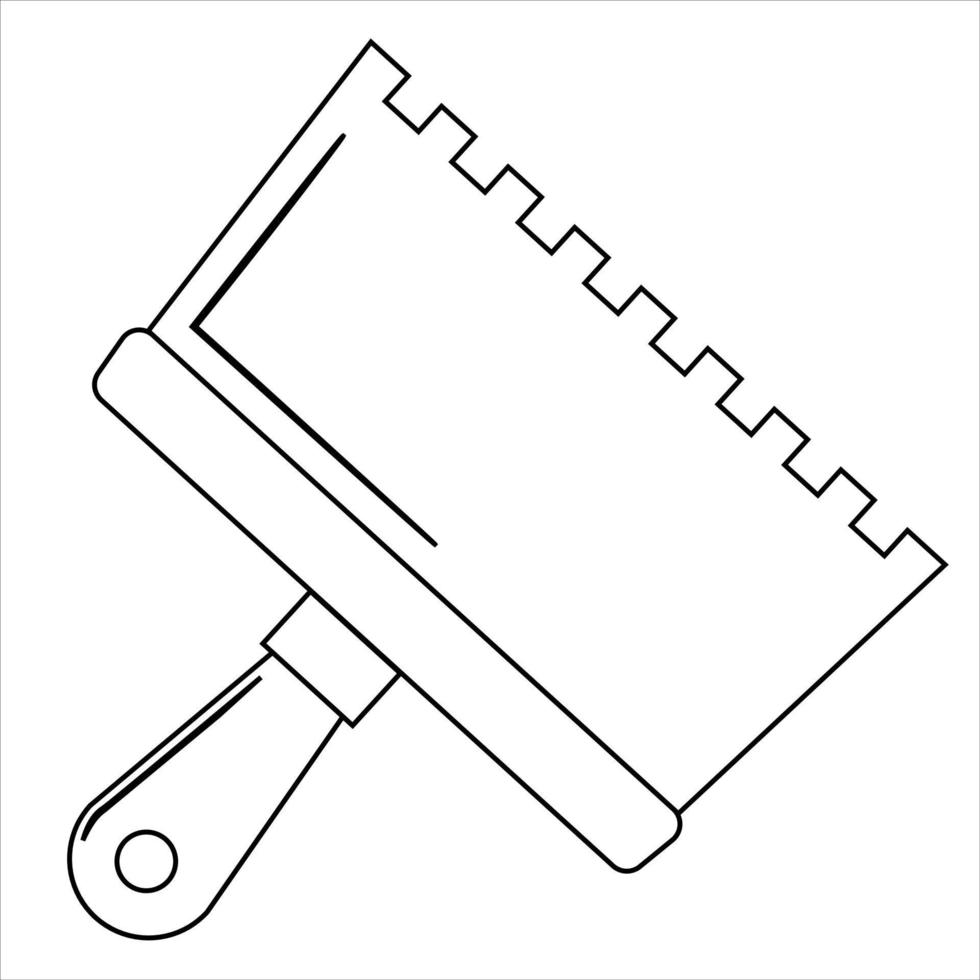 mastic couteau plat icône, construire et réparation, spatule signe vecteur graphique