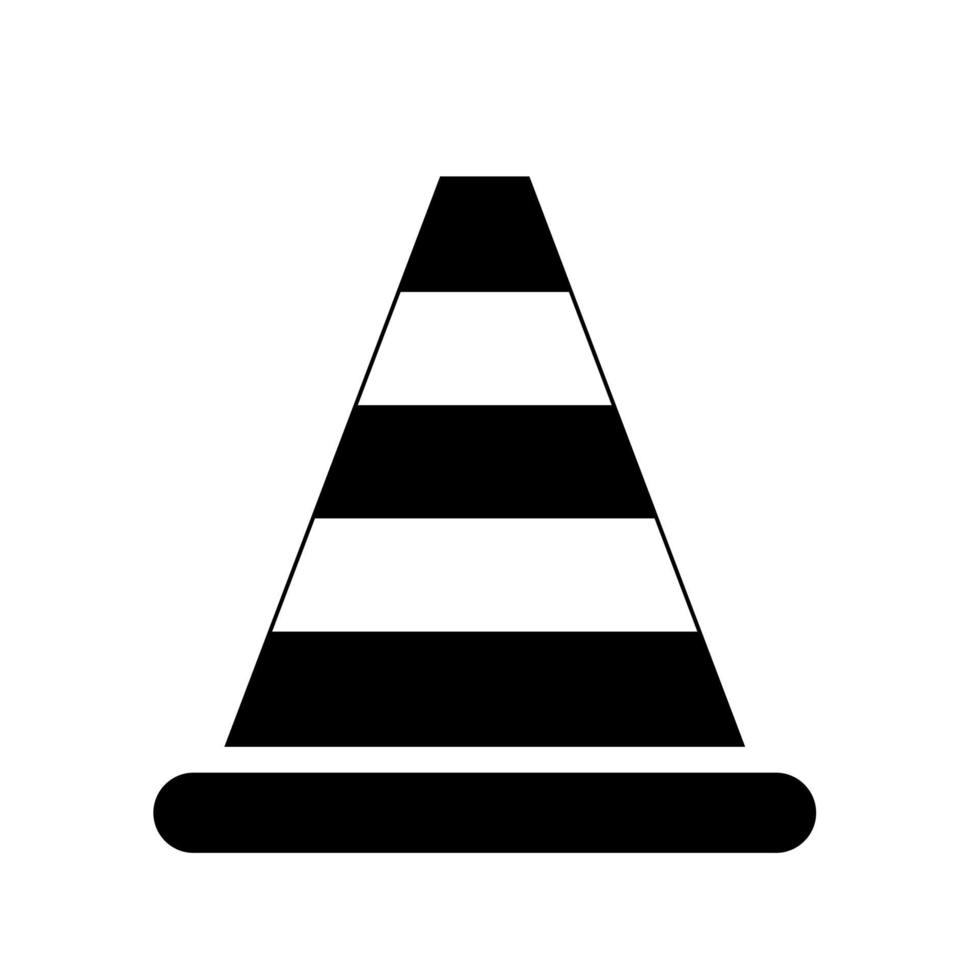circulation cône icône, circulation cône signe, symbole vecteur