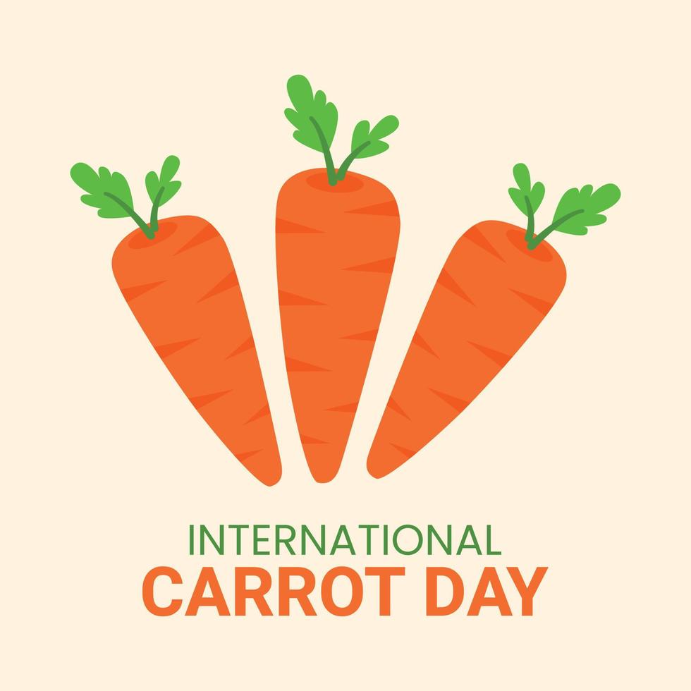 Facile écorcheur vecteur carotte international journée avec falt conception illustration, bien pour international et bien pour entreprise
