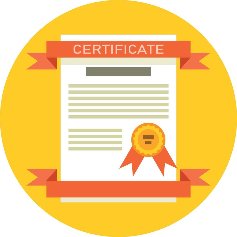 certificat avec rubans, vecteur agrafe art, isolé sur transparent Contexte.