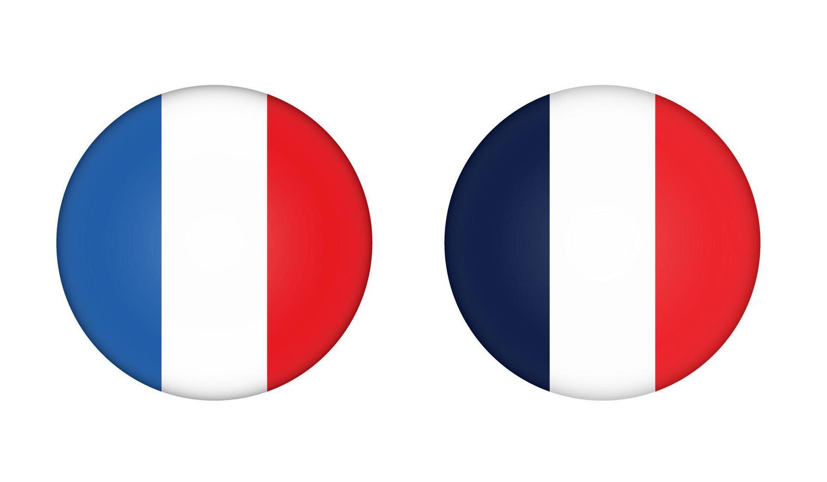 drapeau français dans un cercle voter insigne ou bouton d'élection vecteur