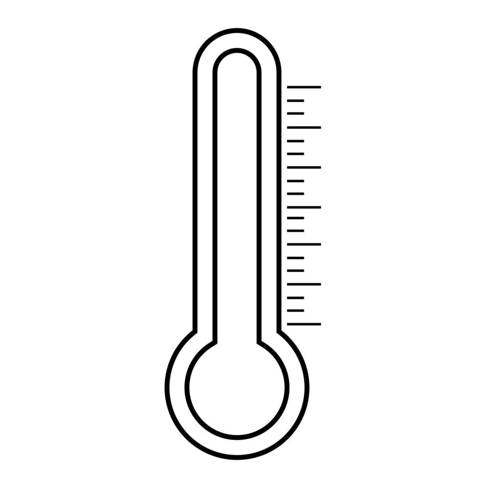 thermomètre Facile icône conception illustration avec échelle vecteur