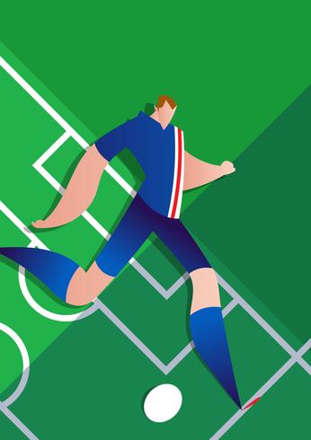 Coupe du monde de l'Islande football Player Vector Illustration