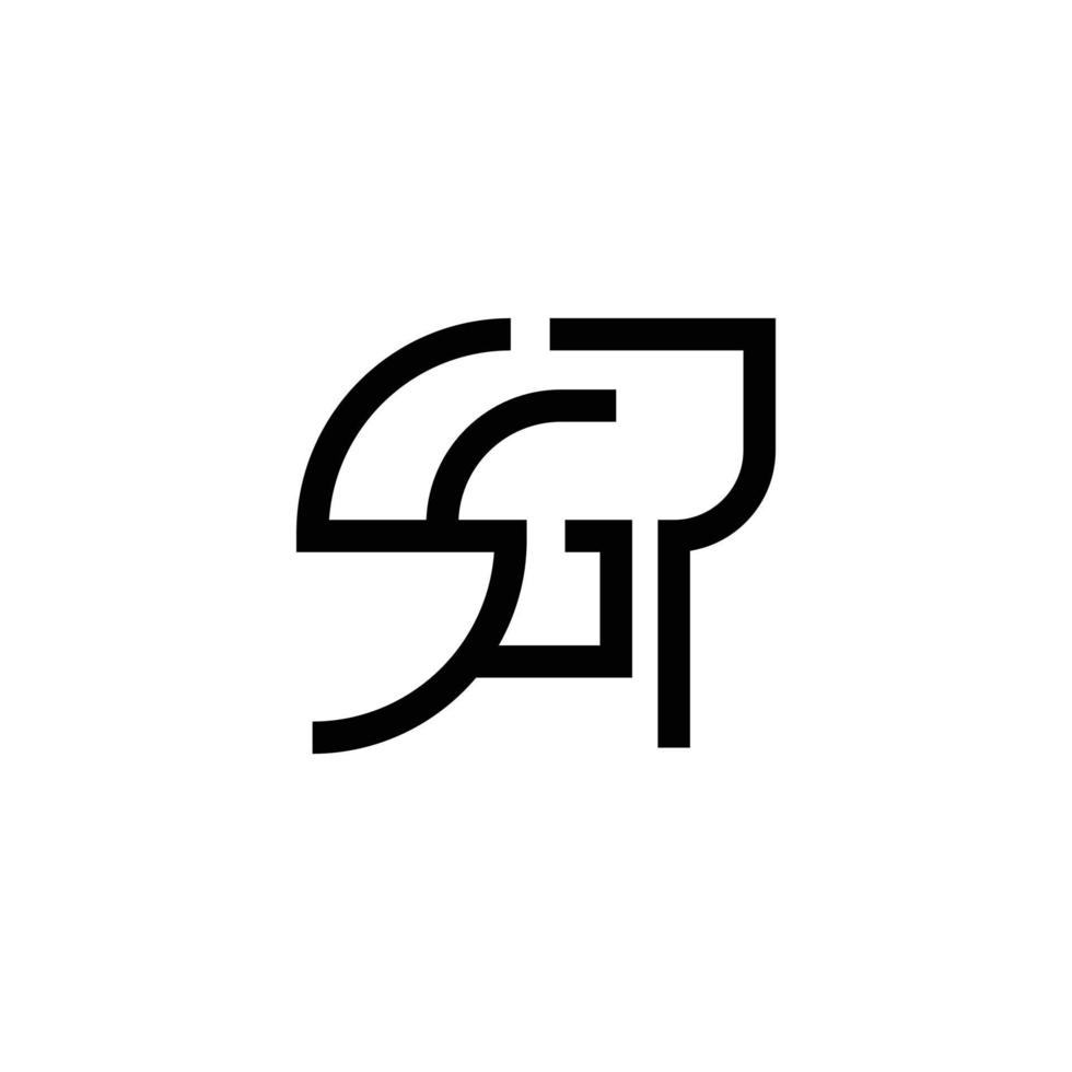 sgp monogramme vecteur logo. Trois des lettres logo combiné artistiquement. logo pour marque, produit, entreprise, entreprise, événement, et personnel.