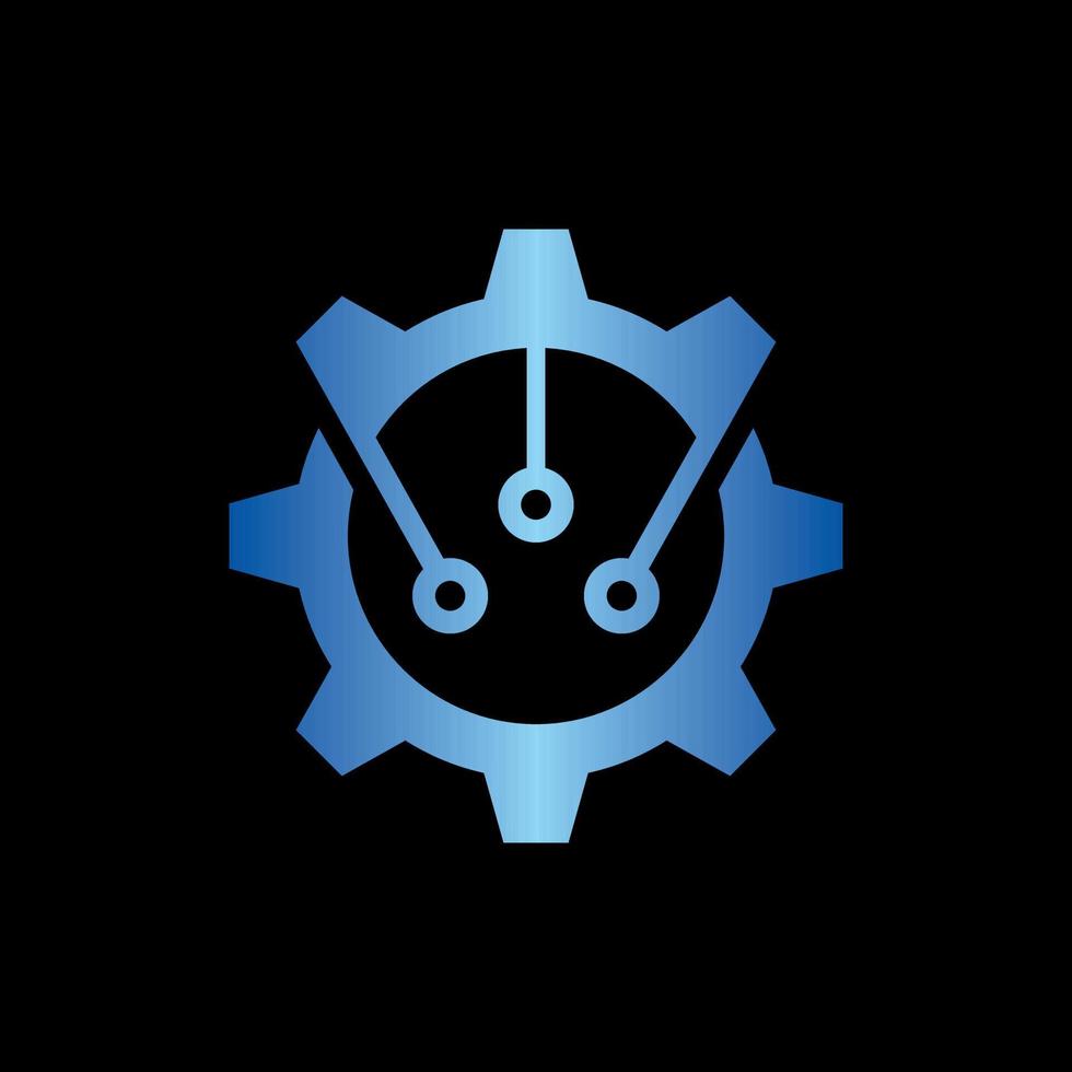 équipement moteur technologie moderne Facile logo vecteur