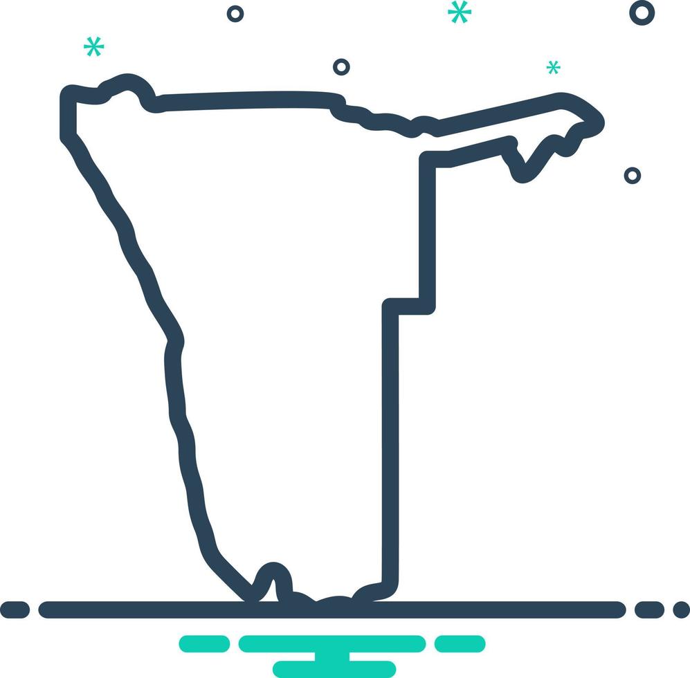 mélanger icône pour Namibie vecteur