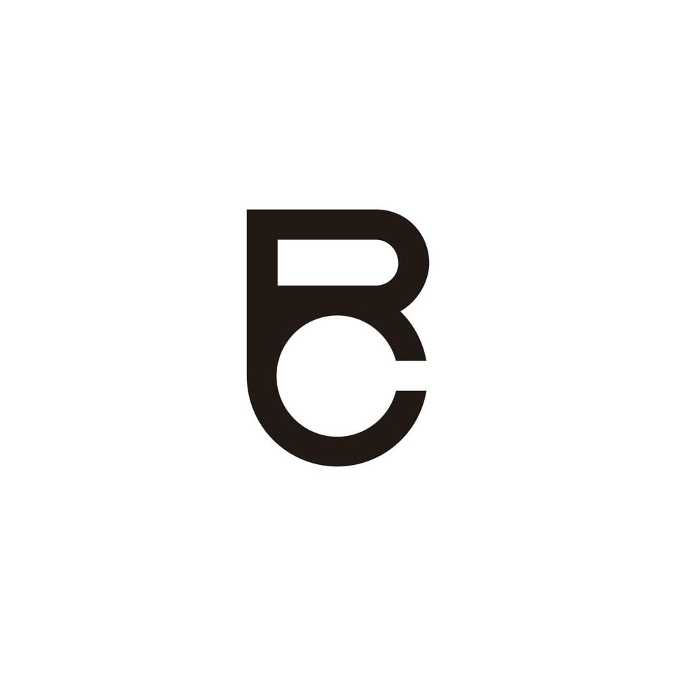 lettre rc Facile géométrique lien logo vecteur