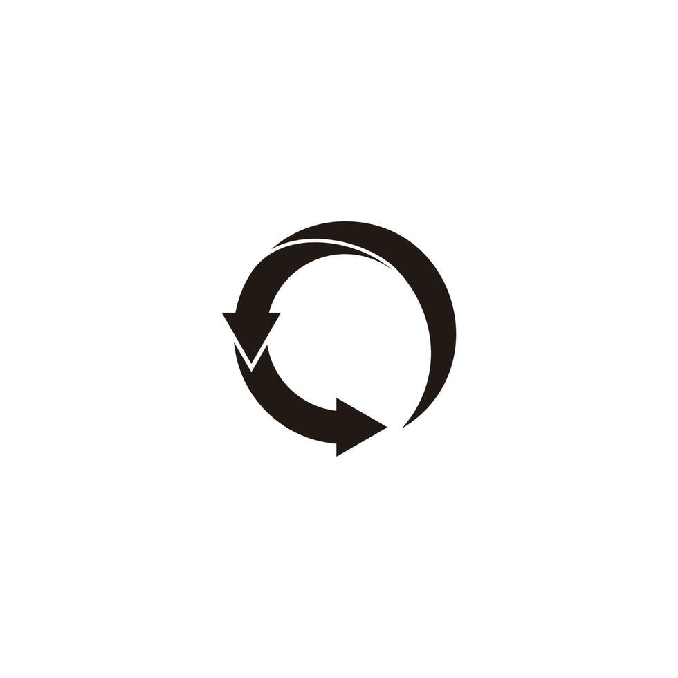 cercles géométrique rond échange rotation logo vecteur