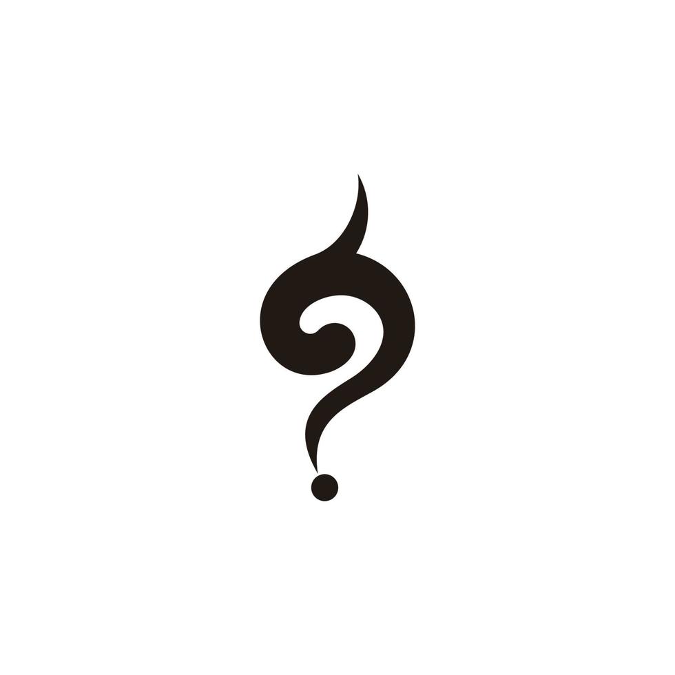 demander question symbole spirale courbes boucle logo vecteur