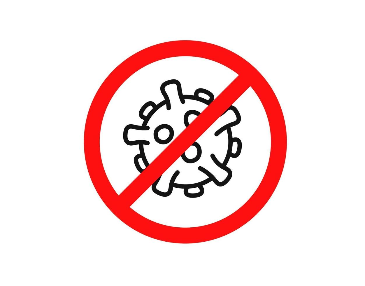 arrêter le signe du coronavirus. épidémie de coronavirus. arrêter le concept de vecteur pandémique