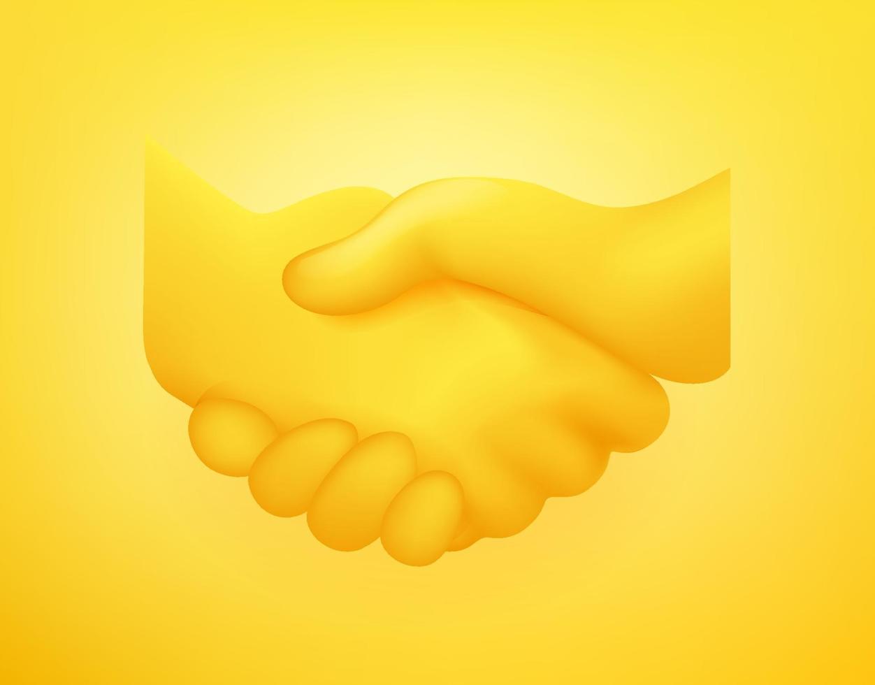 hommes se serrant la main emoji vecteur mignon