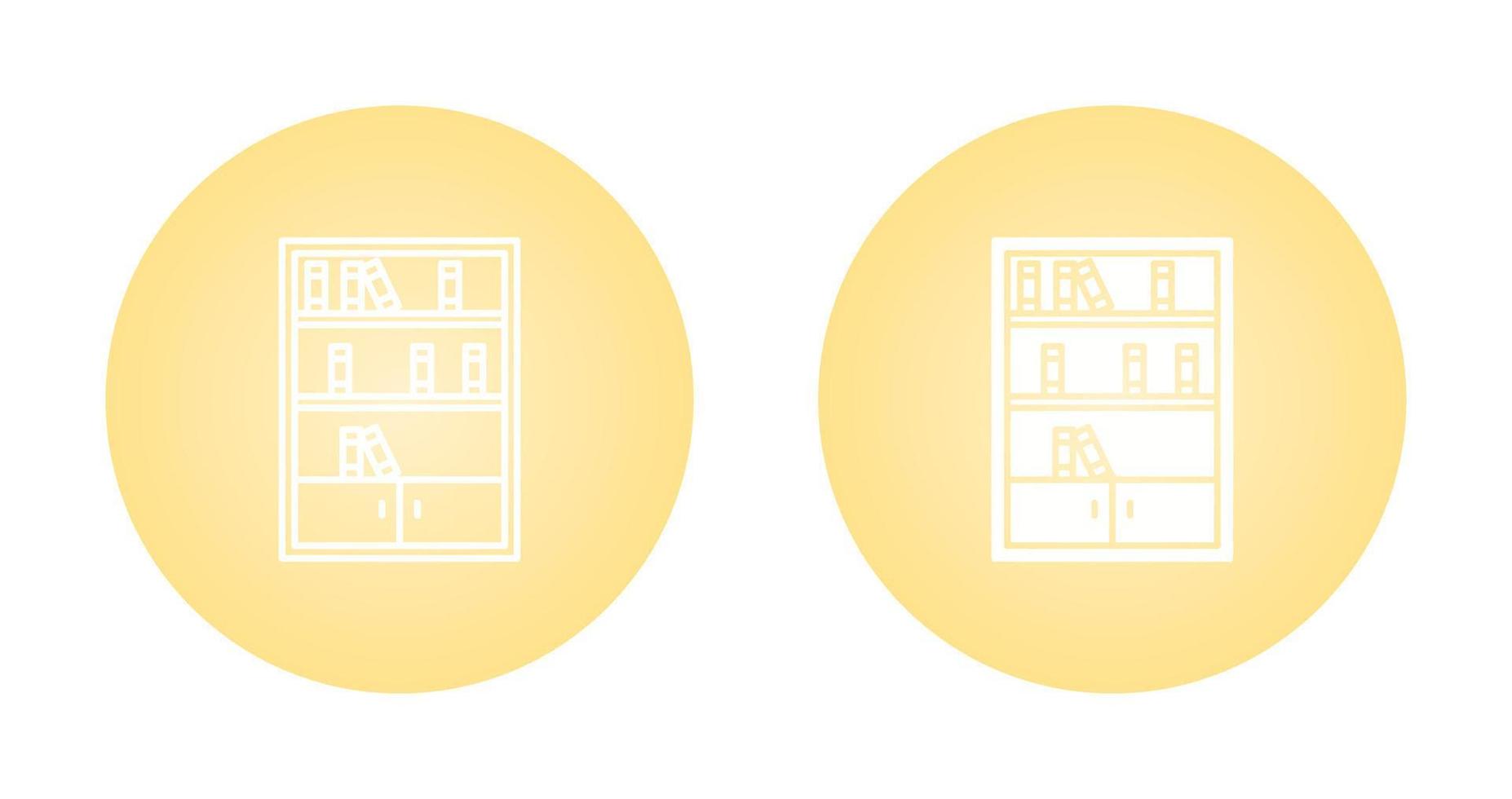 icône de vecteur d'étagère de livres