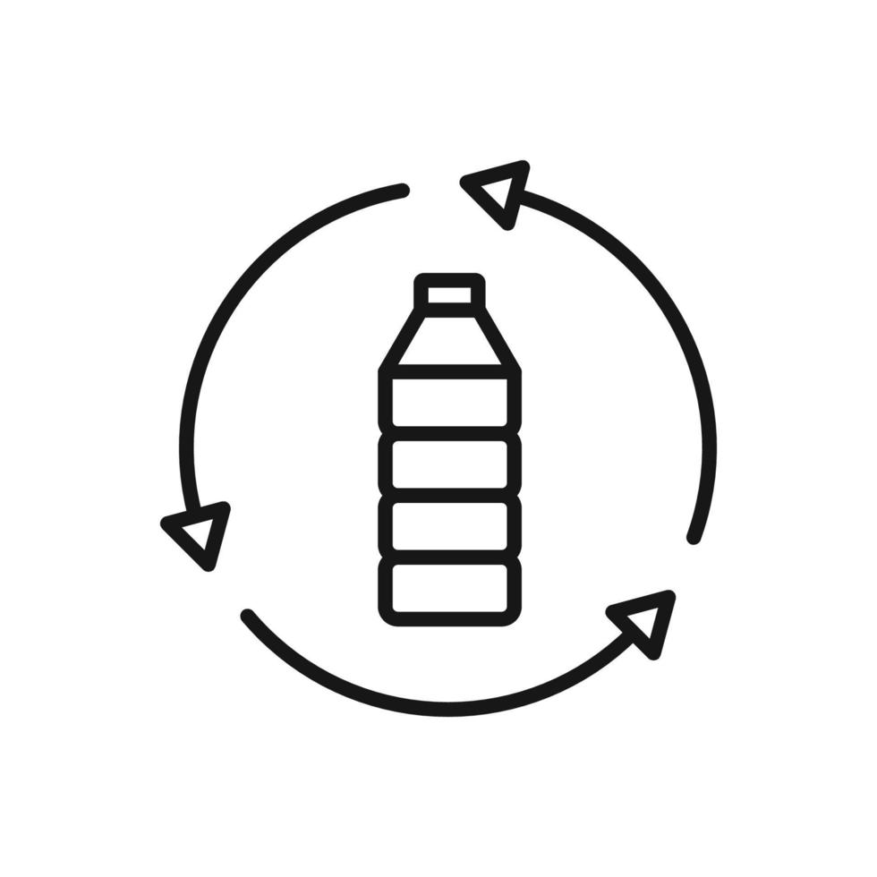 modifiable icône de bouteille recycler, vecteur illustration isolé sur blanc Contexte. en utilisant pour présentation, site Internet ou mobile app