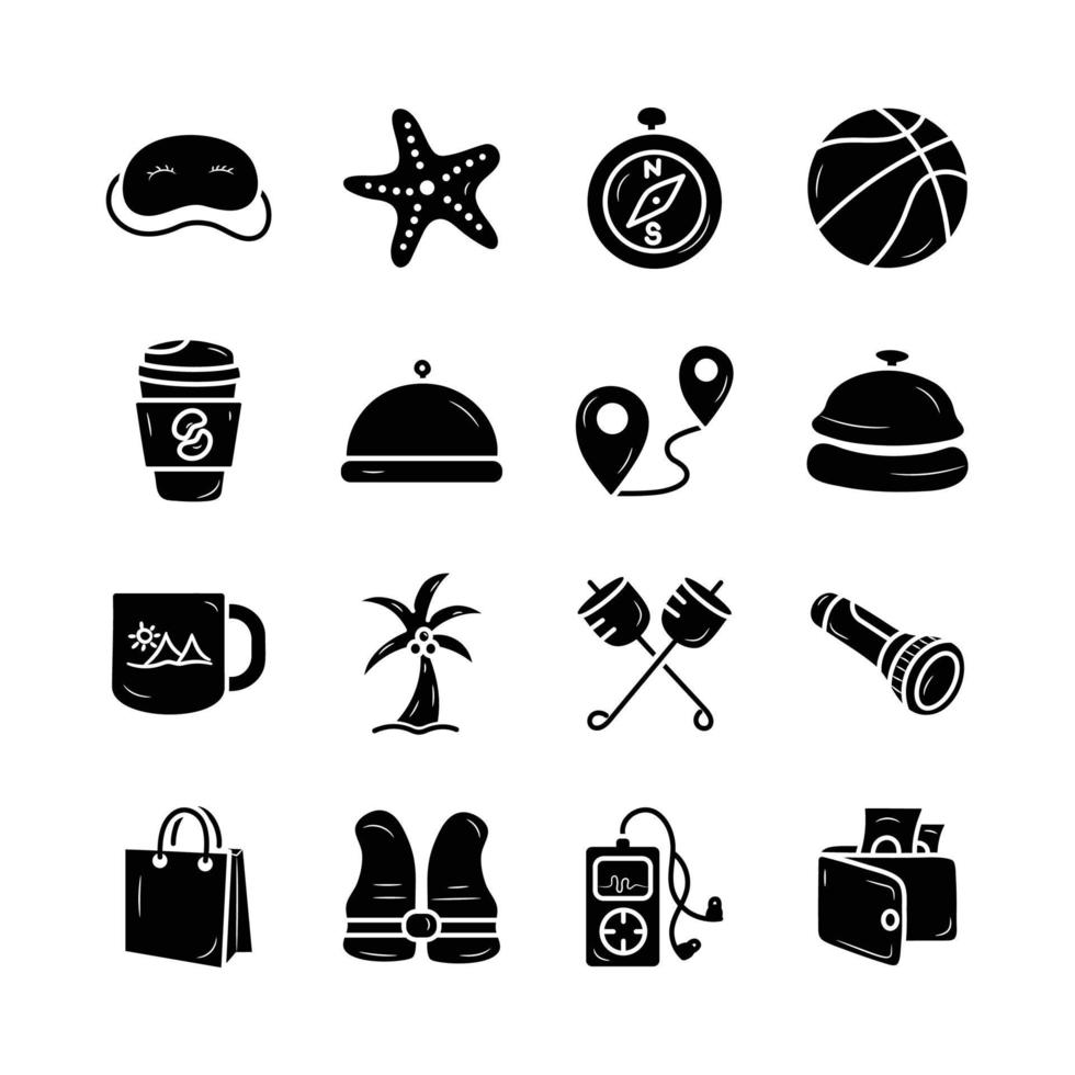 Voyage vecteur solide icône conception illustration. hospitalité symbole sur blanc Contexte eps dix fichier ensemble 3
