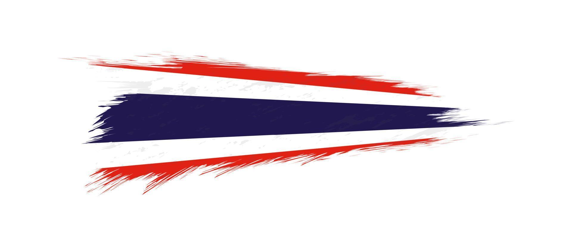 drapeau de Thaïlande dans grunge brosse accident vasculaire cérébral. vecteur