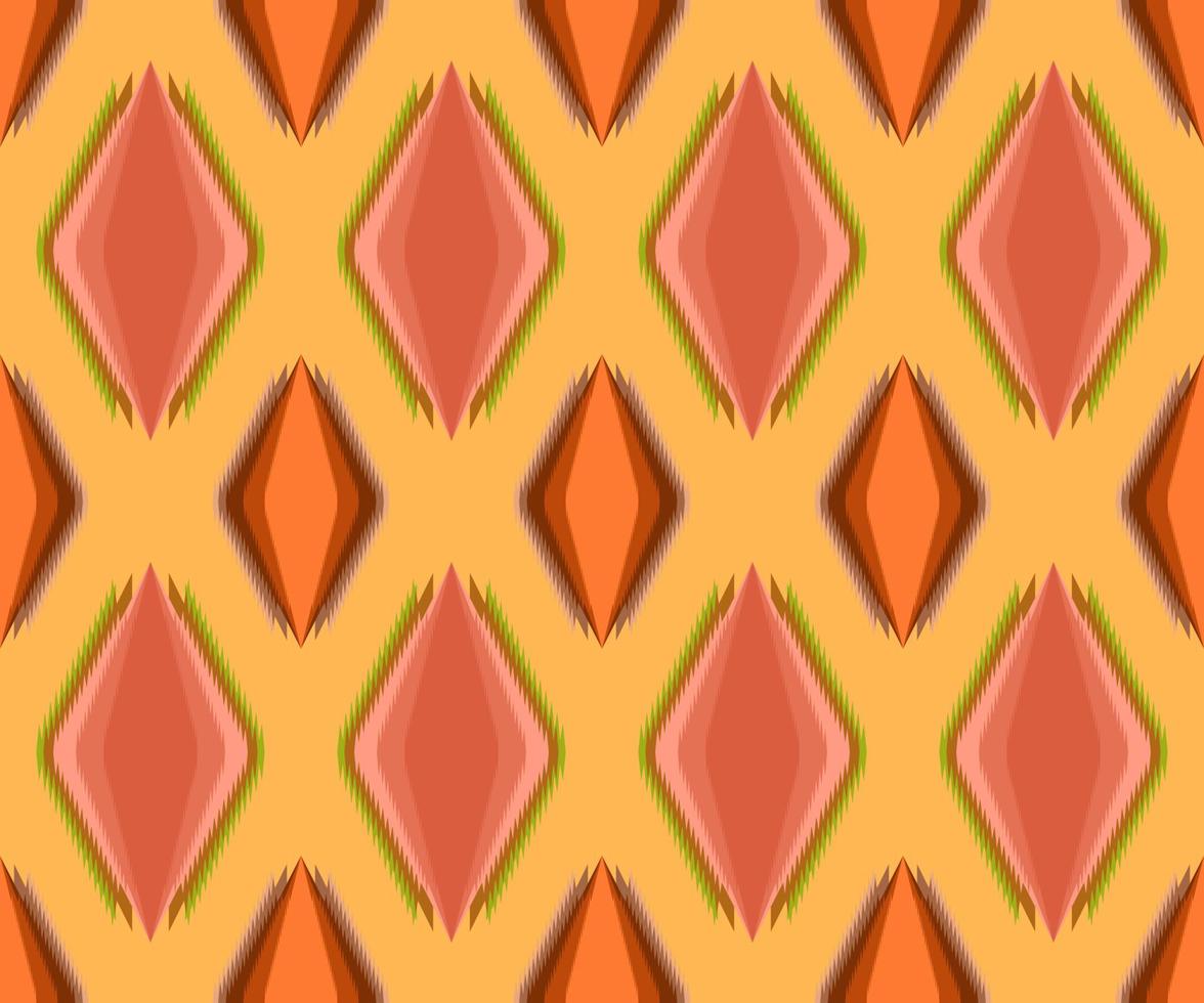 géométrique sans couture modèle dans rouge et Orange Ton dans vecteur illustration conception pour tissu, tapis, tapis, foulard, emballage papier, tuile et plus