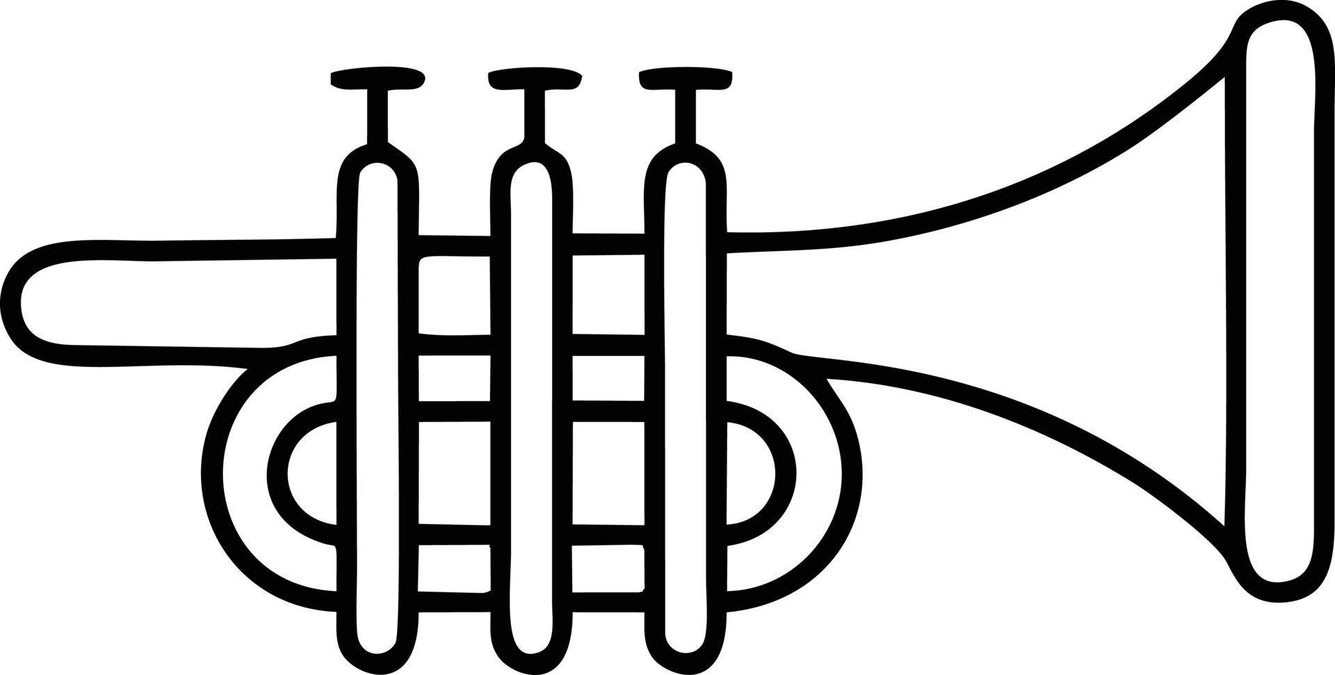 trompette instrument icône symbole conception vecteur image. illustration de musical trompette klaxon vecteur conception image. eps dix