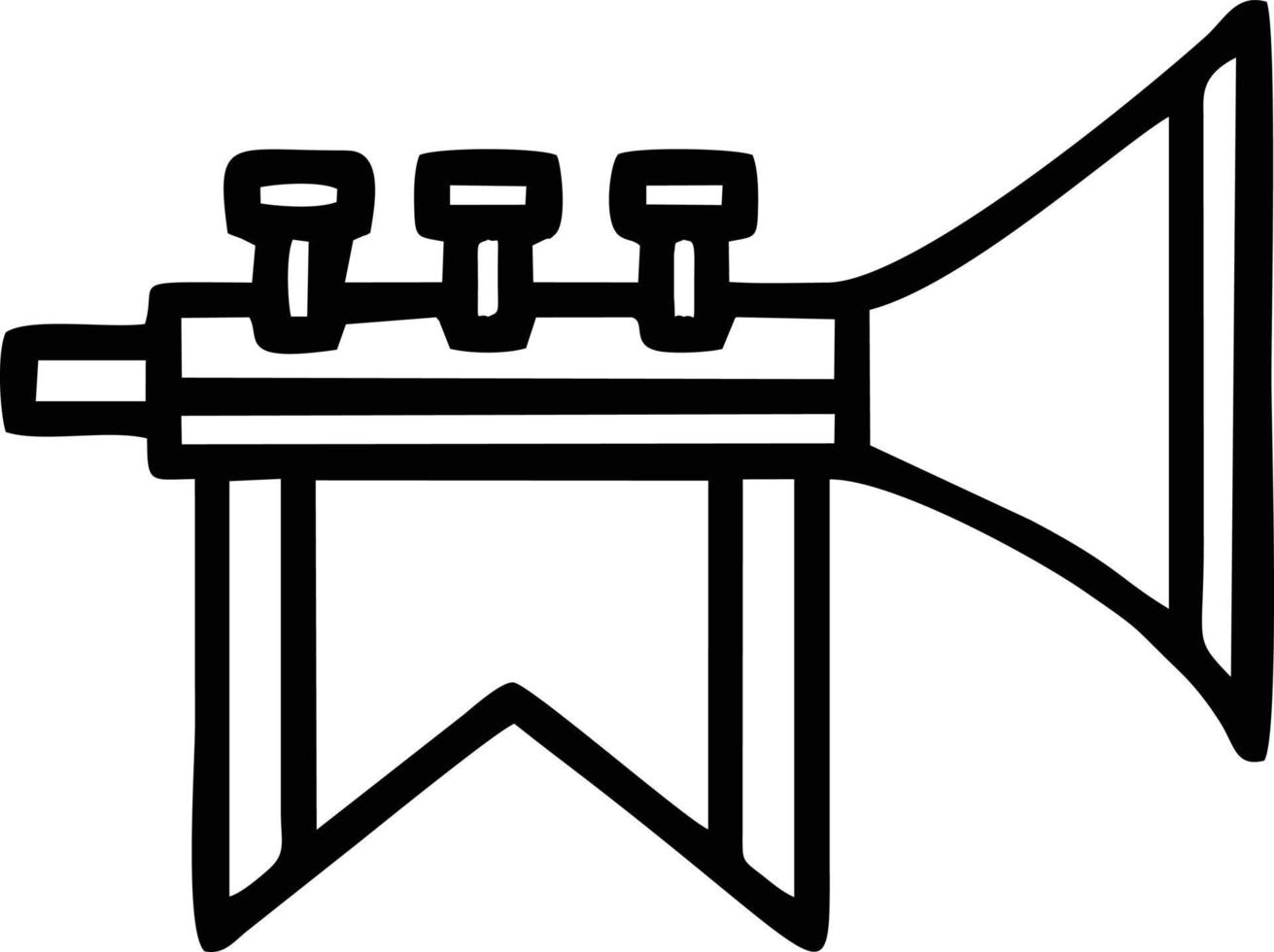 trompette instrument icône symbole conception vecteur image. illustration de musical trompette klaxon vecteur conception image. eps dix