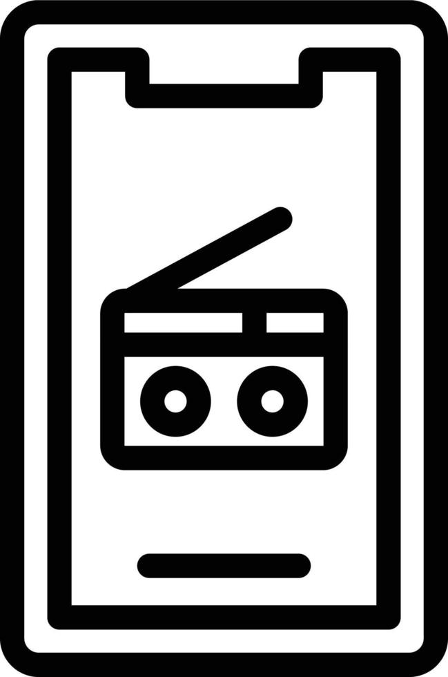 vecteur conception mobile radio icône style