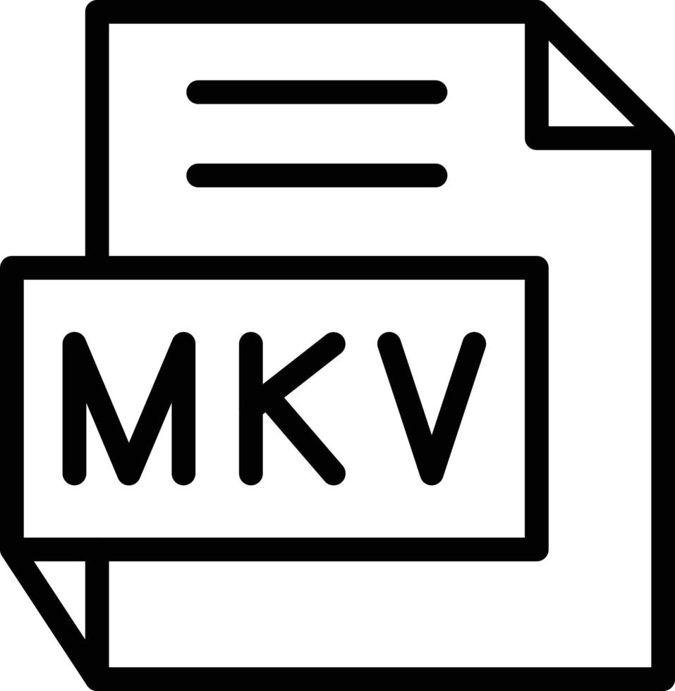 vecteur conception mkv icône style