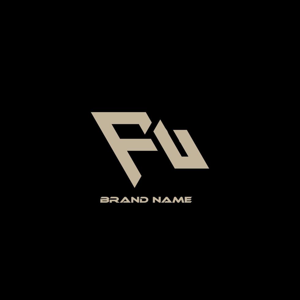 fu monogramme logo vecteur