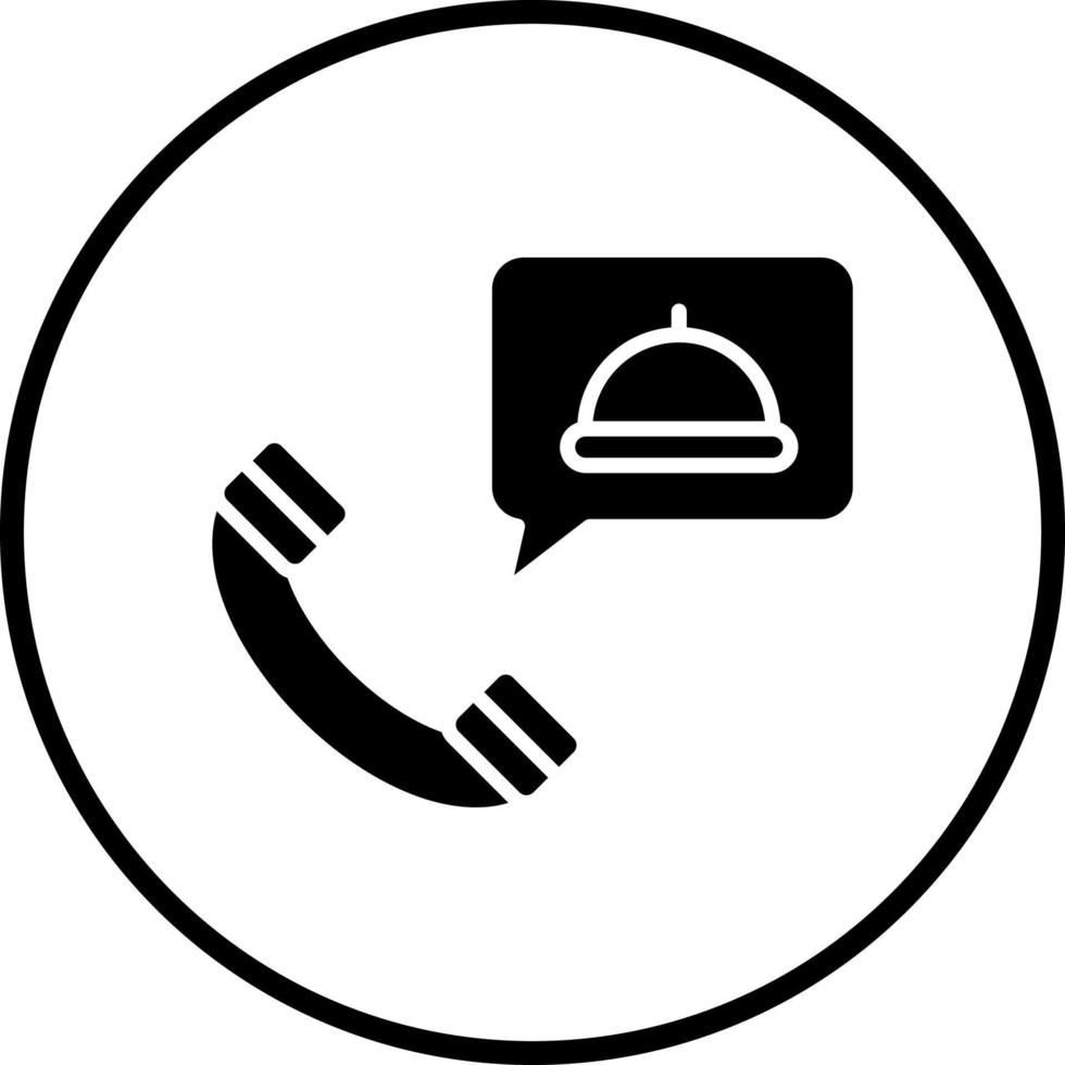 vecteur conception commande nourriture sur appel vecteur icône style
