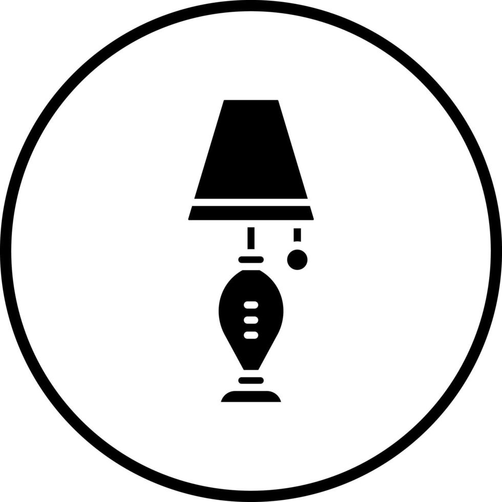 vecteur conception table lampe vecteur icône style