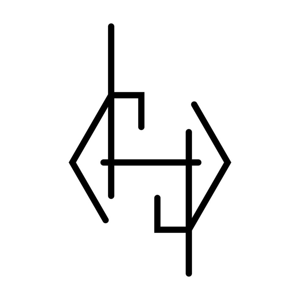 lettre h icône illustration vecteur