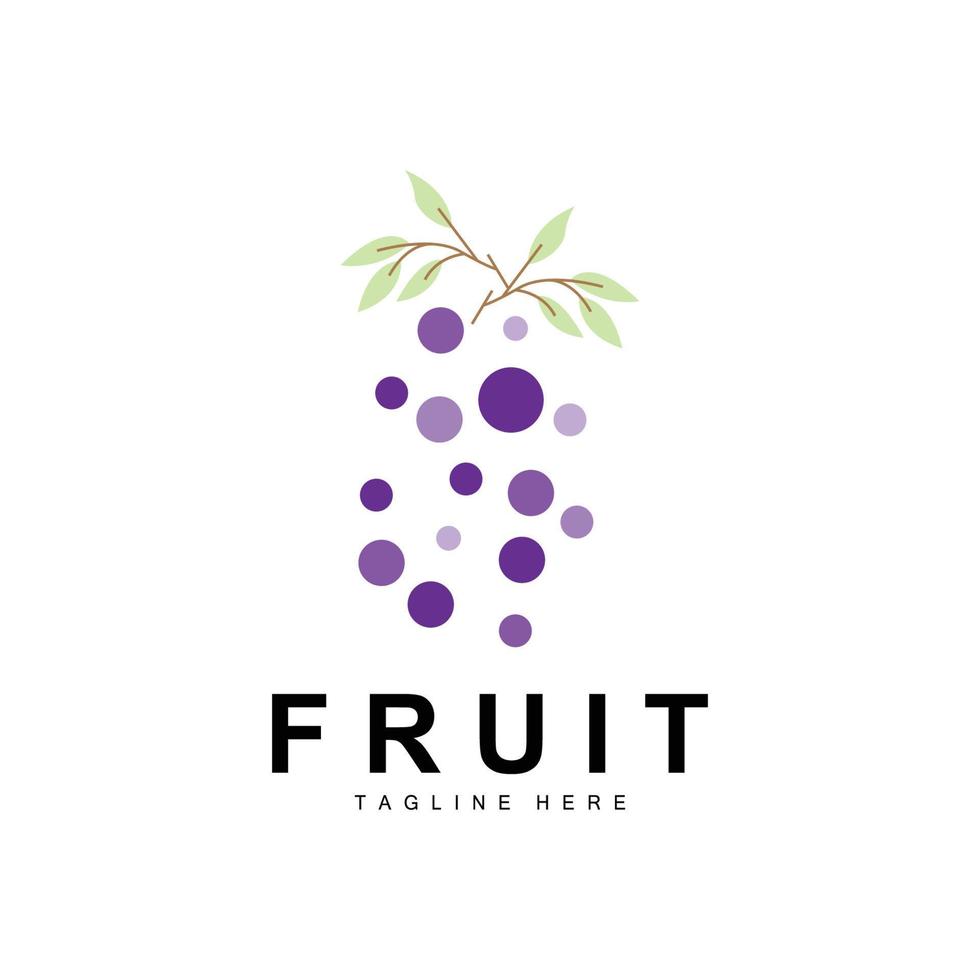 grain de raisin logo, ferme fruit vecteur, Frais violet fruit conception, grain de raisin produit icône, fruit magasin vecteur