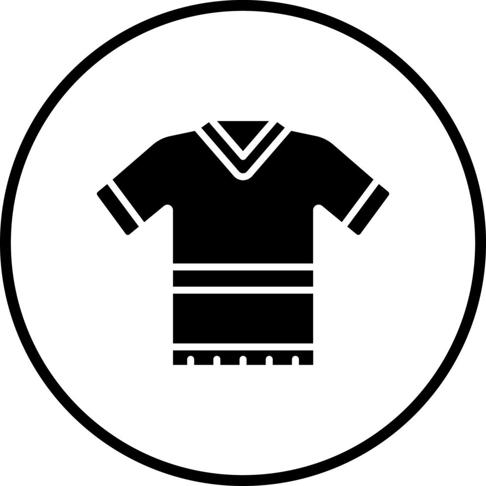 le rugby chemise vecteur icône style