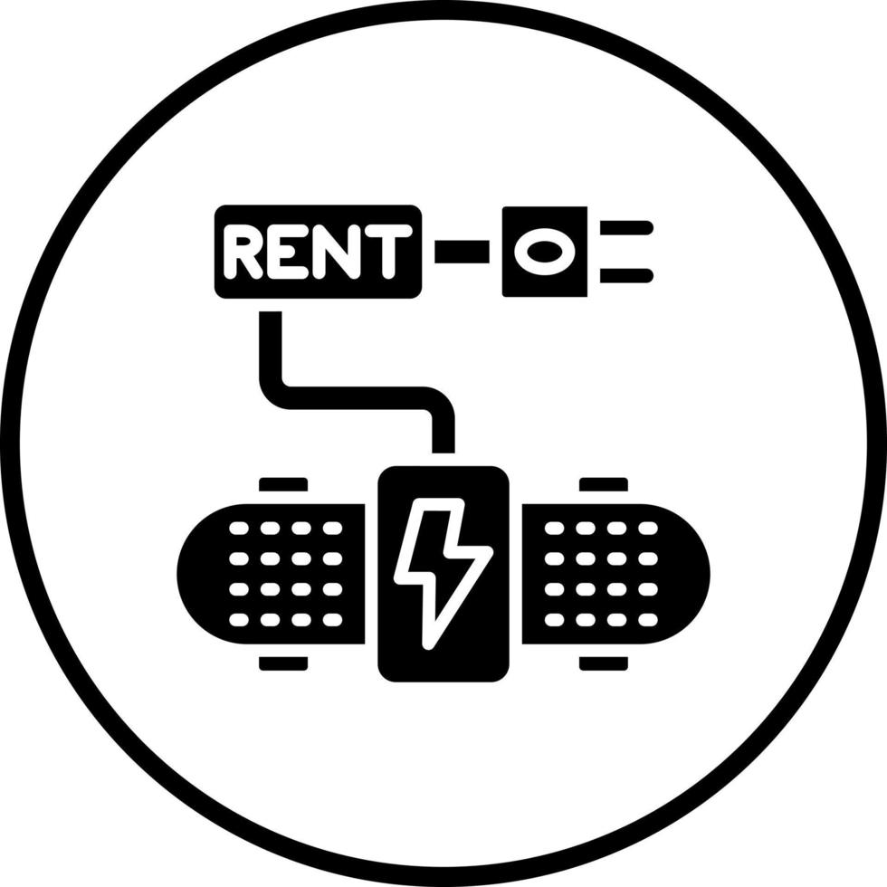 électrique planche à roulette ren vecteur icône style