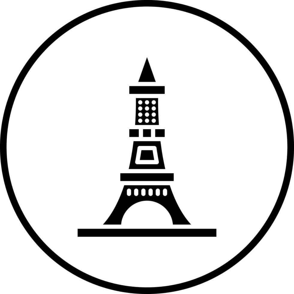 Eiffel la tour vecteur icône style