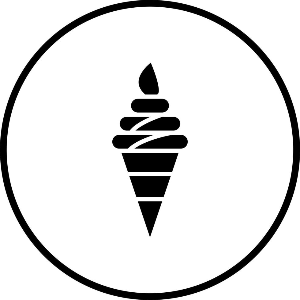 la glace crème vecteur icône style