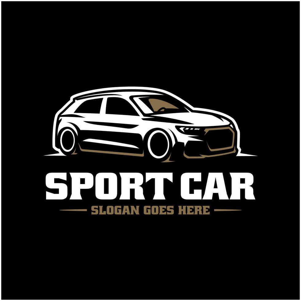 sport voiture monochrome logo vecteur image