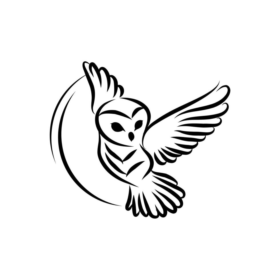 Facile hibou logo modèle vecteur, hibou logo animal moderne icône oiseau Créatif conception. vecteur