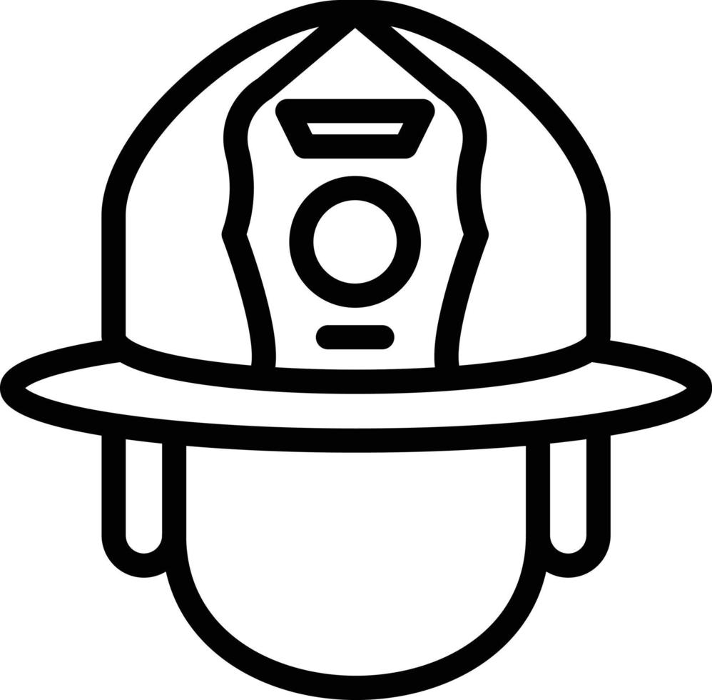 sapeur pompier casque vecteur icône style