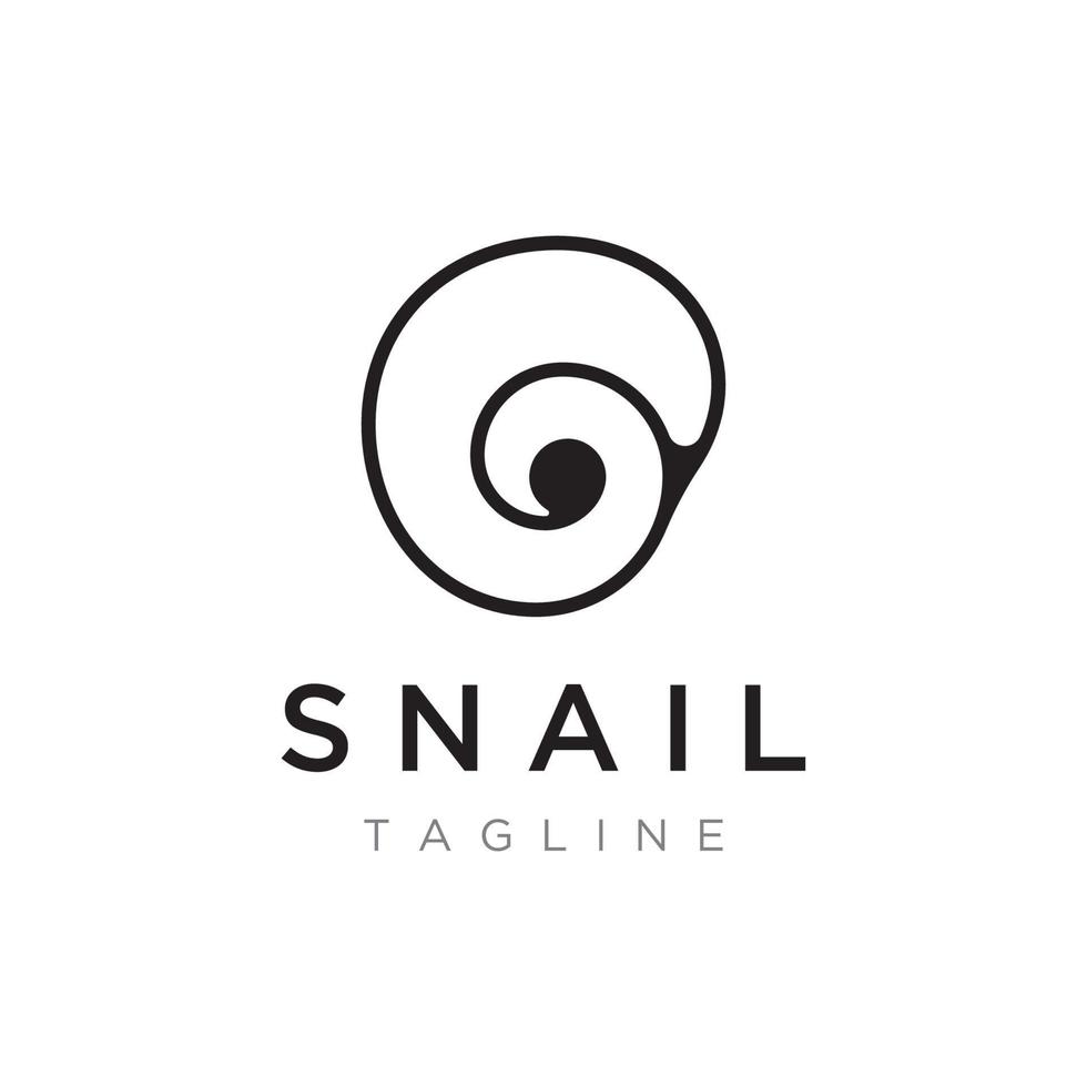 Créatif et unique coloré escargot et escargot coquille animal modèle logo conception. vecteur