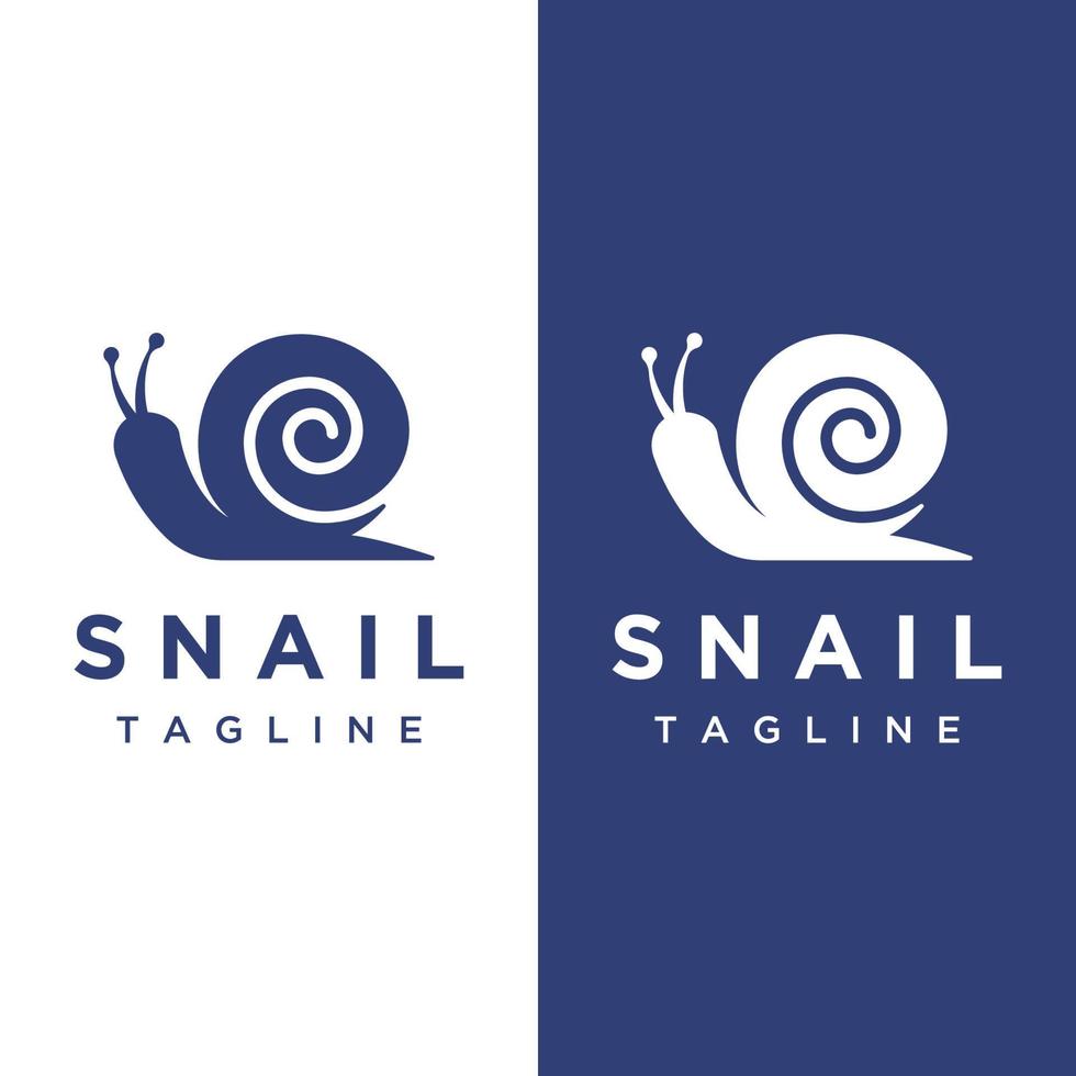 Créatif et unique coloré escargot et escargot coquille animal modèle logo conception. vecteur