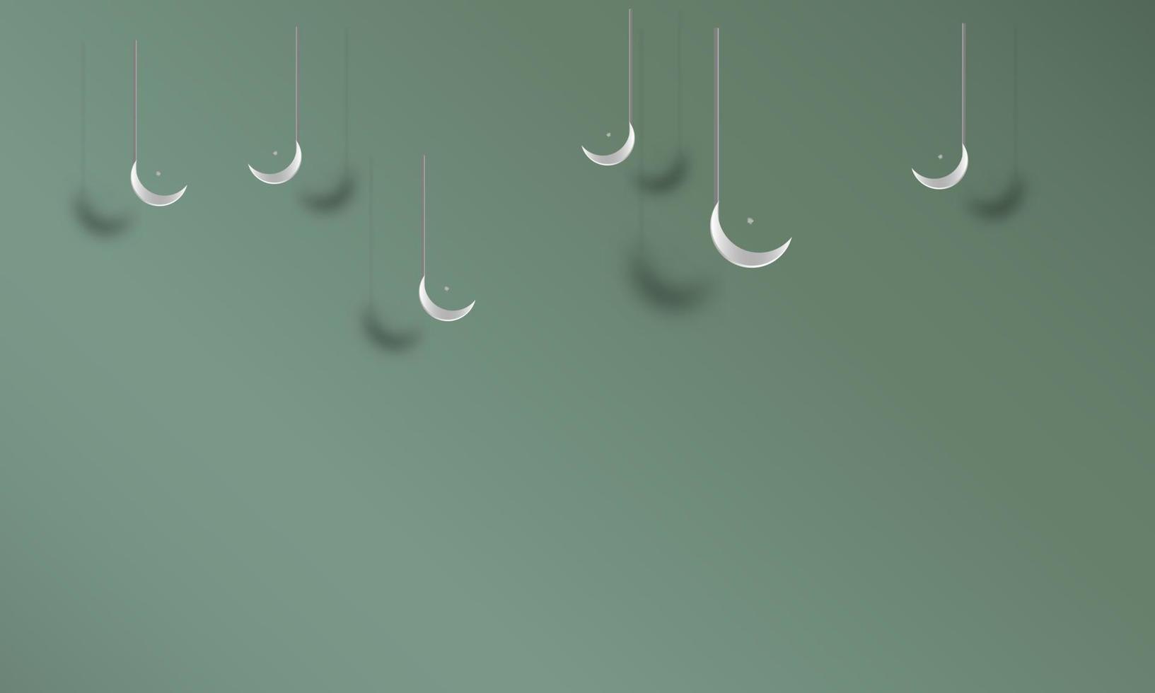 Ramadan islamique thème Contexte avec croissant lune islamique ornement pour salutation cartes et donc sur élégant Marin vert cendre Couleur Facile eps dix vecteur