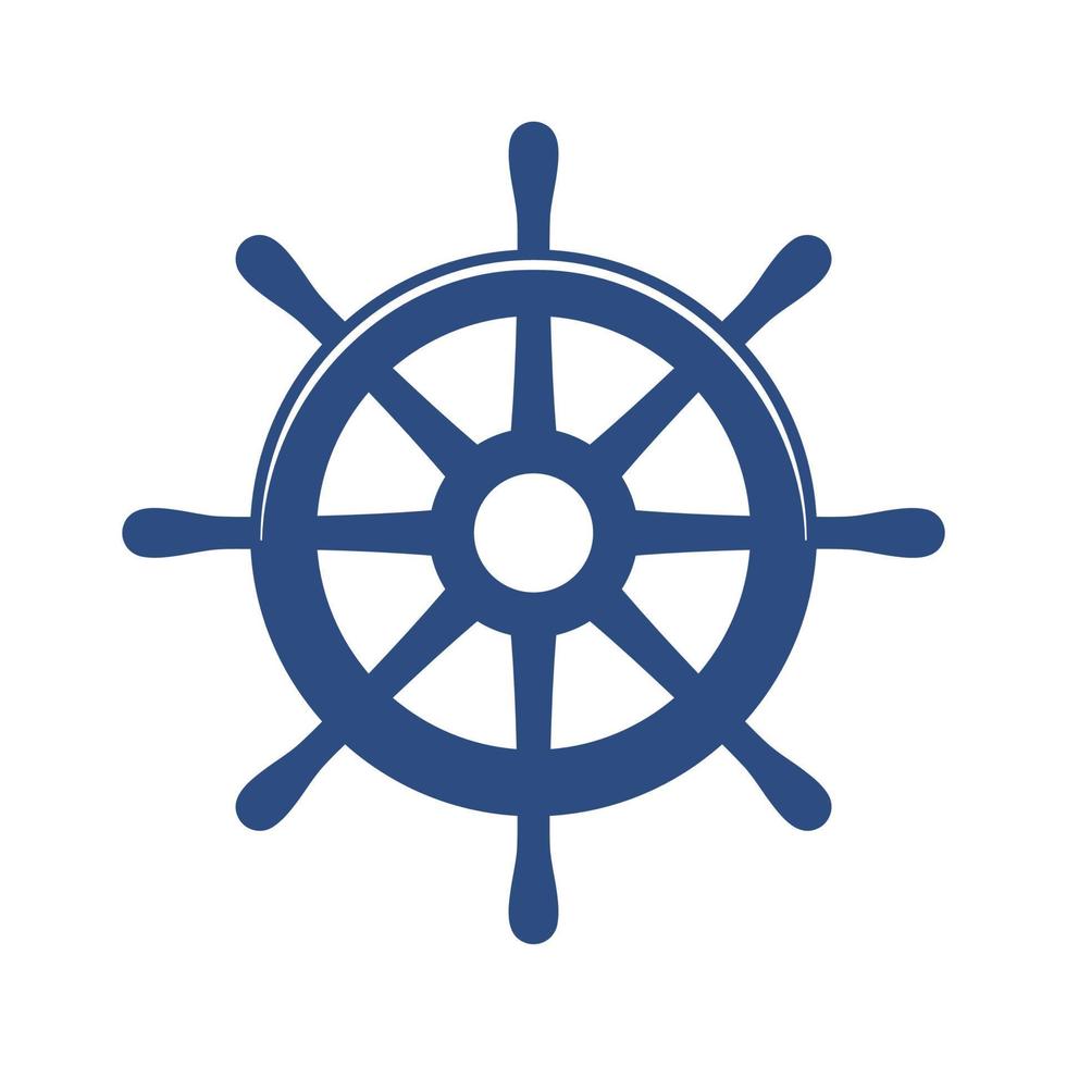 bateau roue naval équipement marin dans le océan vecteur