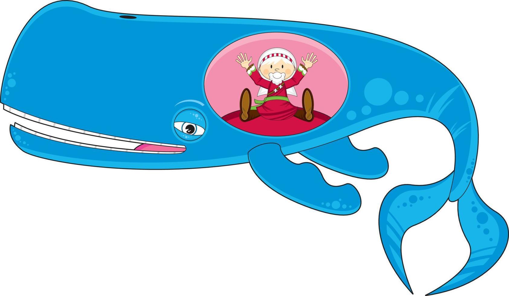 Jonah et le baleine - biblique illustration vecteur